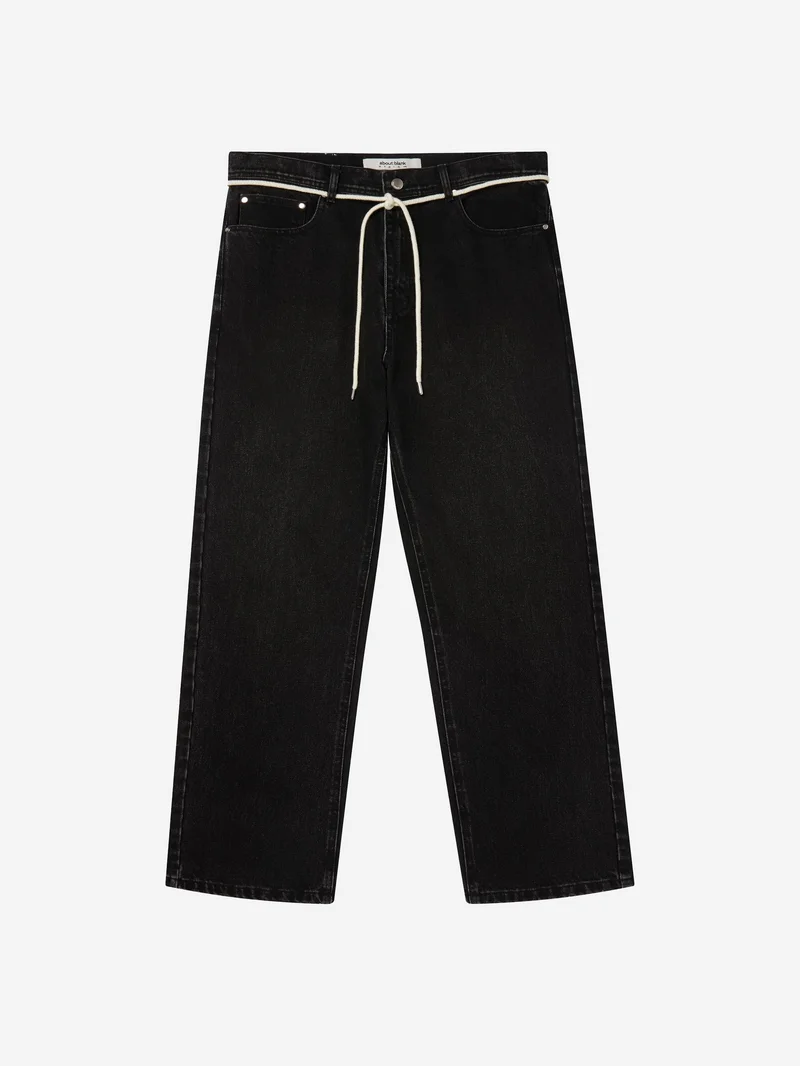 Image of about:blank Relaxed Denim Jean - Black