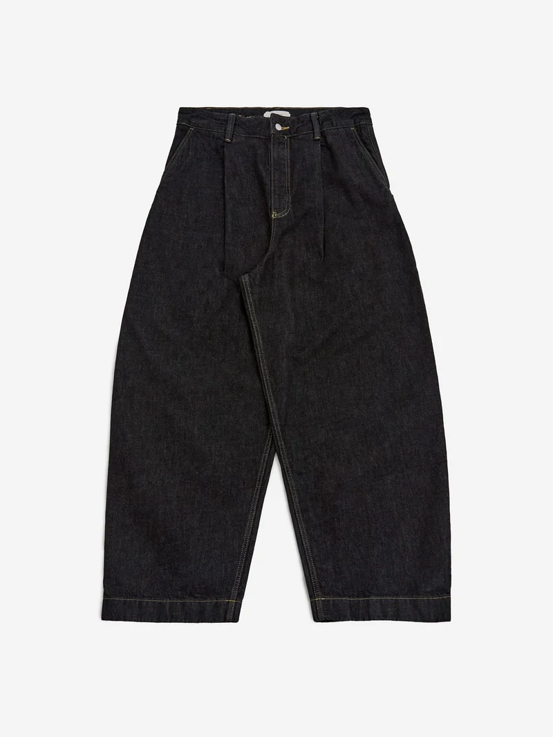 Image of Studio Nicholson Bridges Pleated Carpenter Pant - Black