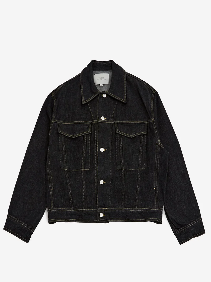 Image of Studio Nicholson Stein Classic Denim Jacket - Black
