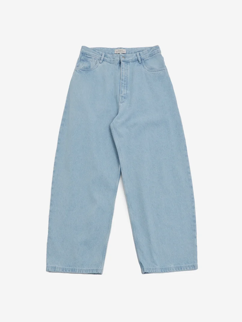 Image of Studio Nicholson Paolo Denim Volume Pant - Bleach Wash