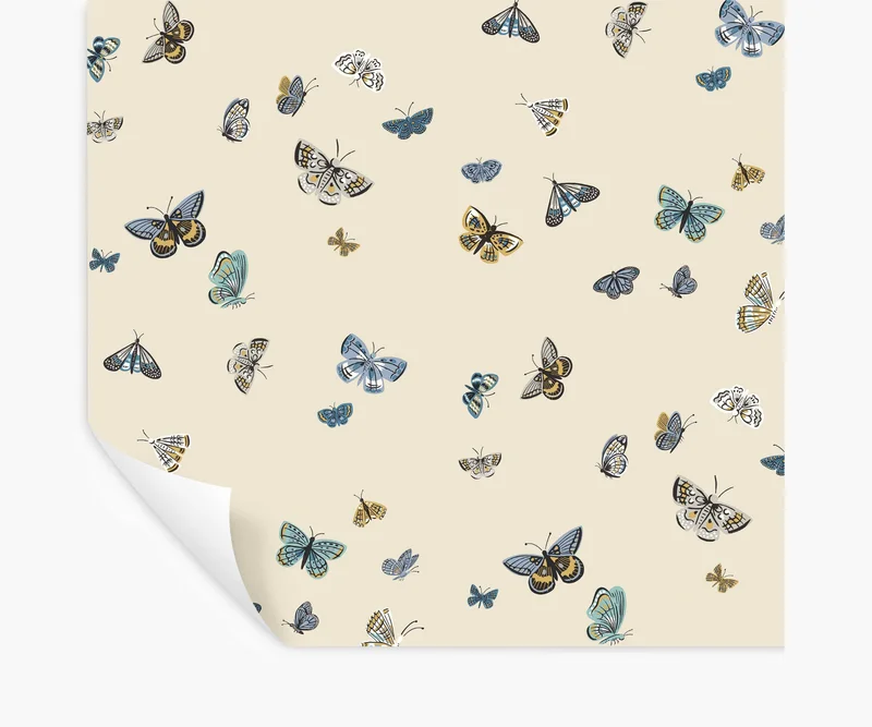 Image of Butterfly House Peel & Stick Wallpaper - Linen