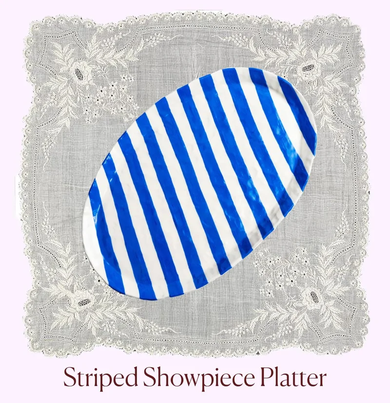 Striped Showpiece Platter