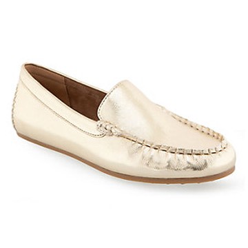 Aerosoles Casual Loafer - Over Drive  Size 7 Wide  Soft Gold Pu