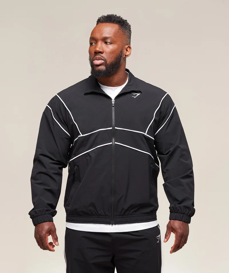 Retro Crinkle Track Jacket
