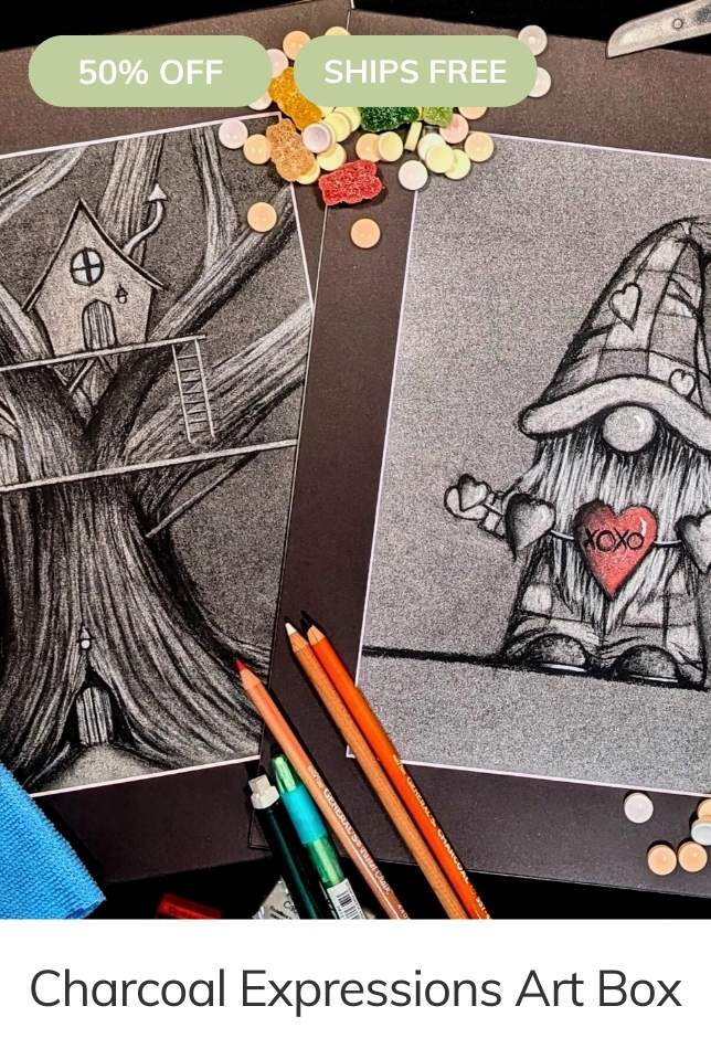 Charcoal Expressions Drawing Art Box