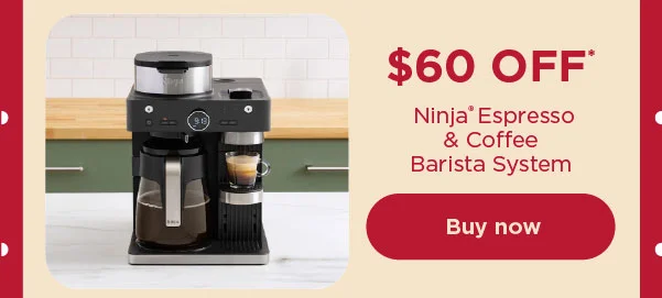 $60 off* Ninja® Espresso & Coffee Barista System