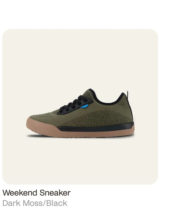 Weekend Sneaker in Dark Moss/Black