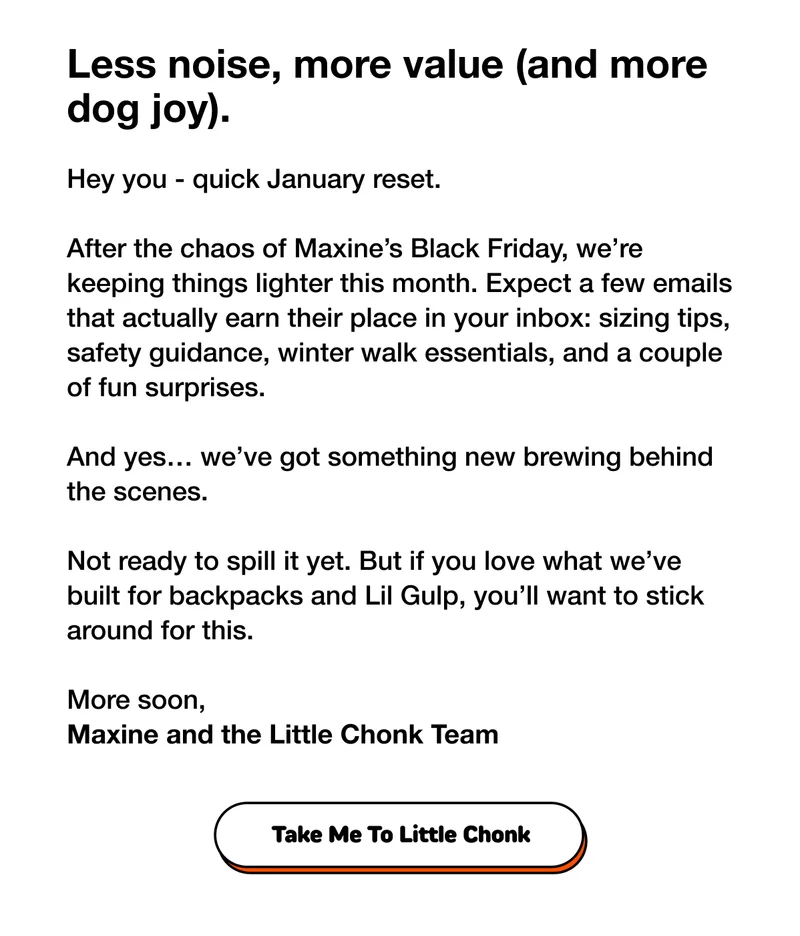 Less noise, more value (and more dog joy).