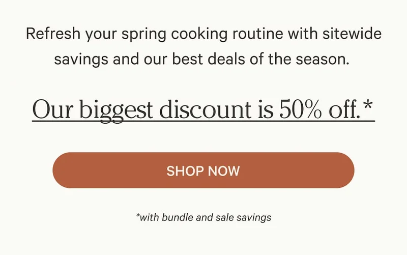 Our biggest discount is 50% off.* | Shop Now