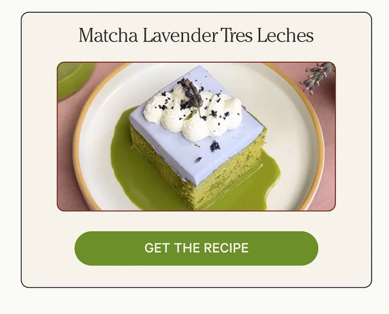 Matcha Lavender Tres Leches | Get The Recipe