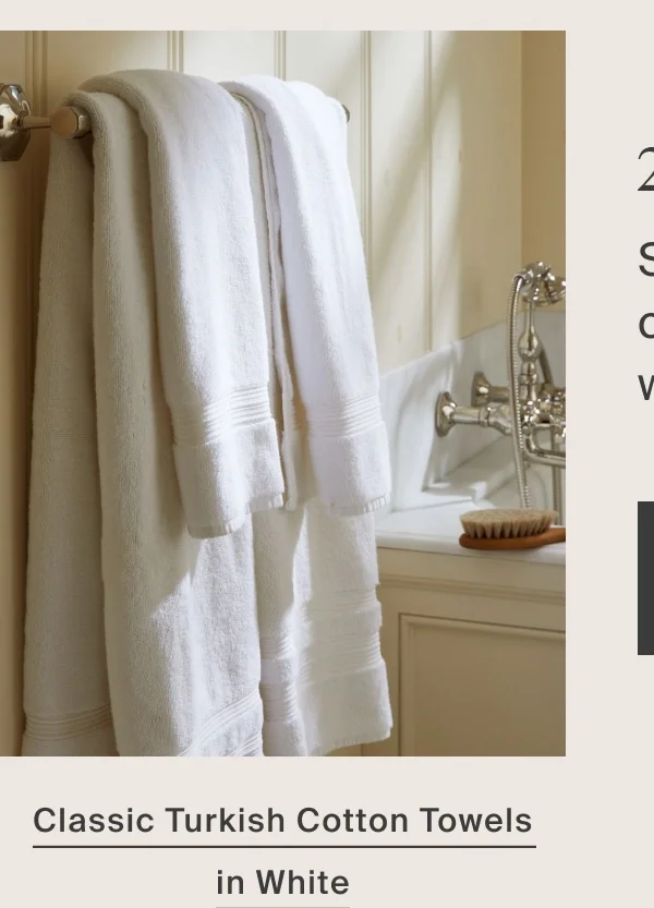 Save on Classic Turkish Cotton Towels in White