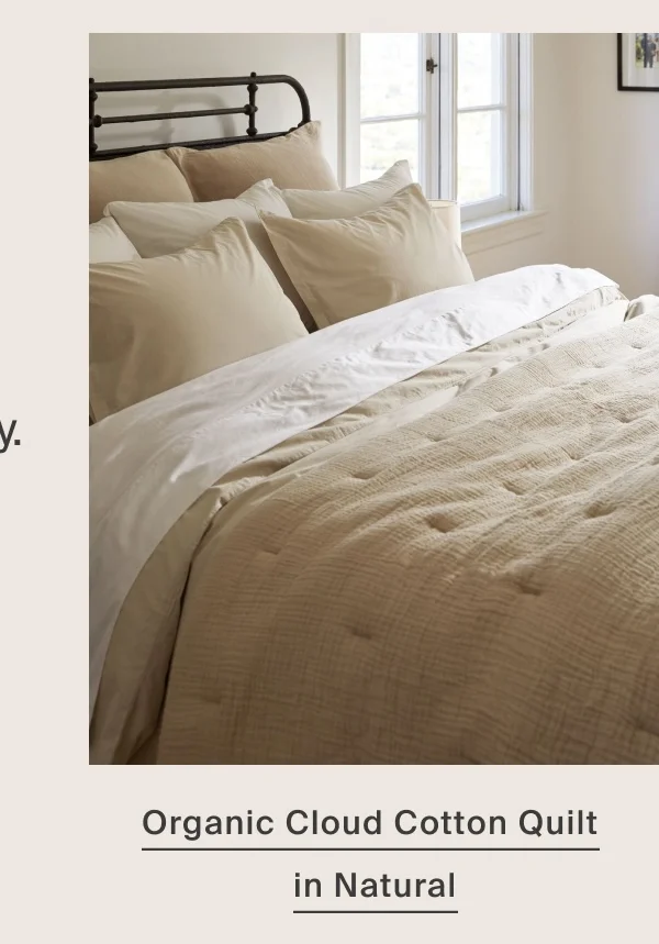 Save on Organic Cloud Cotton Quilt in Natural
