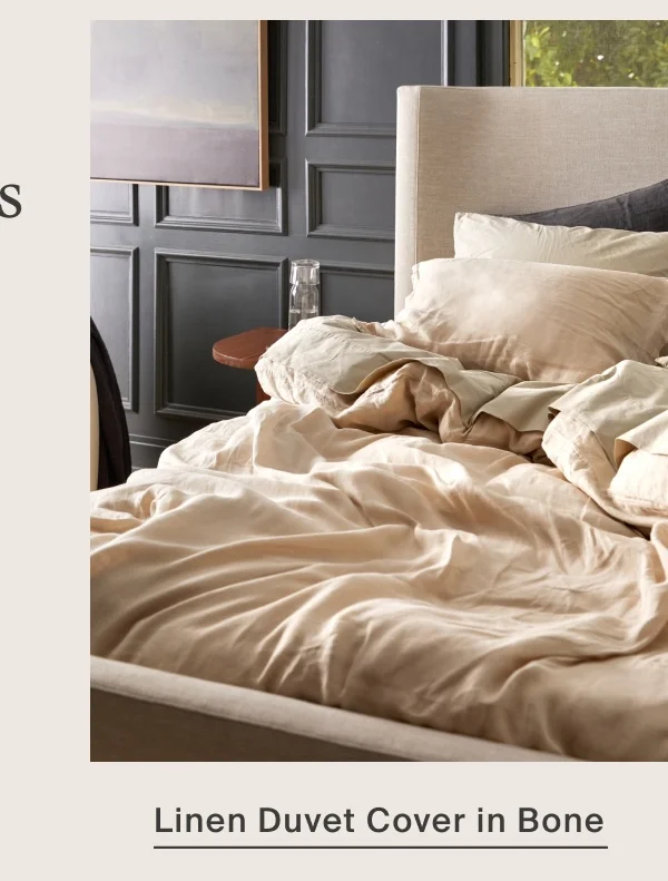 Save on Linen Duvet Cover in Bone