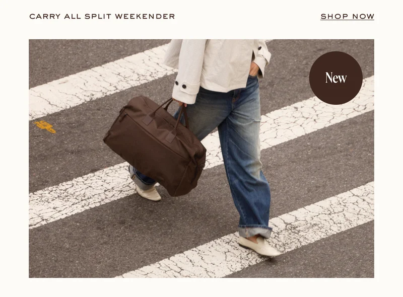 Split Weekender in Dark Brown
