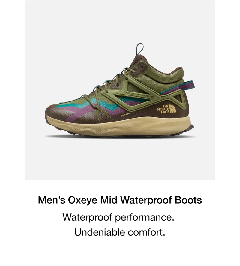 Men's Oxeye Mid Waterproof Boots. Waterproof performance. Undeniable comfort.