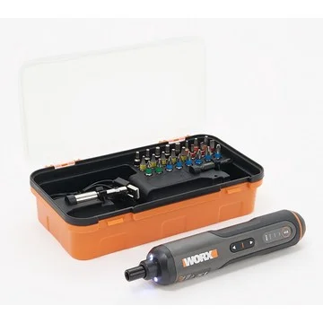 WORX 4V Lithium Screwdriver with 26-Piece Accessory Kit