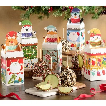 SH12/11 Mrs.Prindable's 5-Piece Large Holiday Apples w/ Gift Boxes