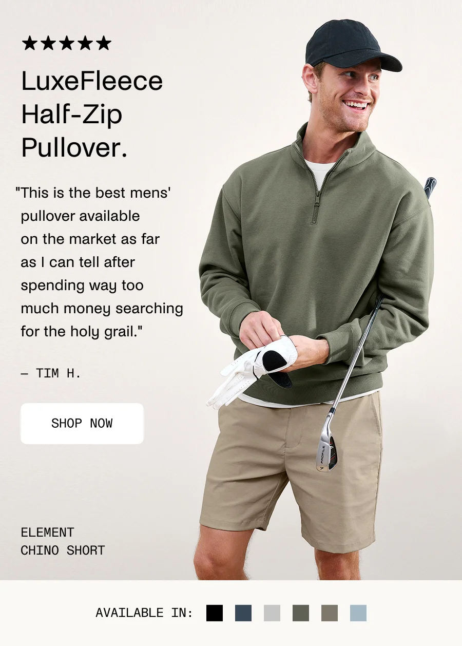 LuxeFleece Men's Half Zip Pullover