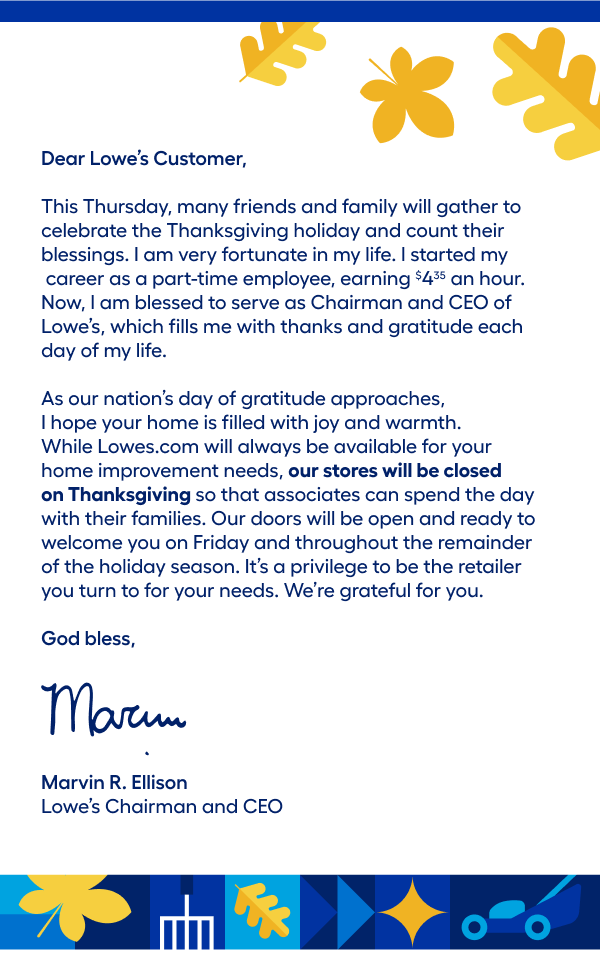 Mavin's Thanksgiving Letter