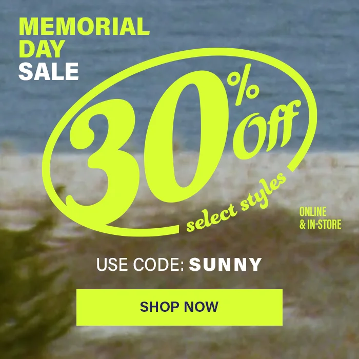 30% off select styles