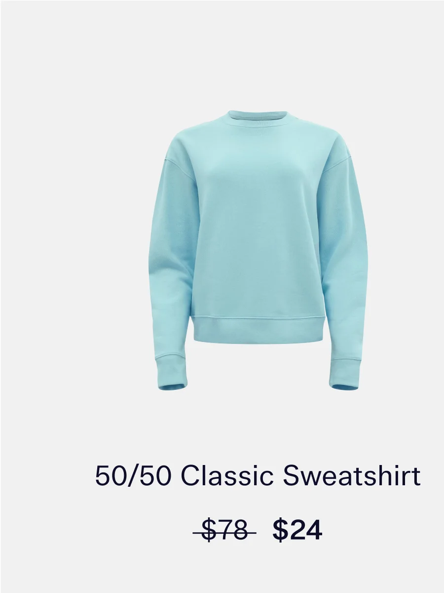 50/50 Classic Sweatshirt  |  Sale Price: $24