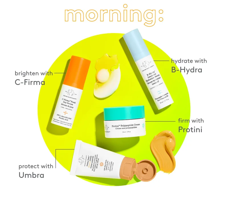Morning routine with C-Firma, B-Hydra, Protini cream, and Umbra Sunscreen!
