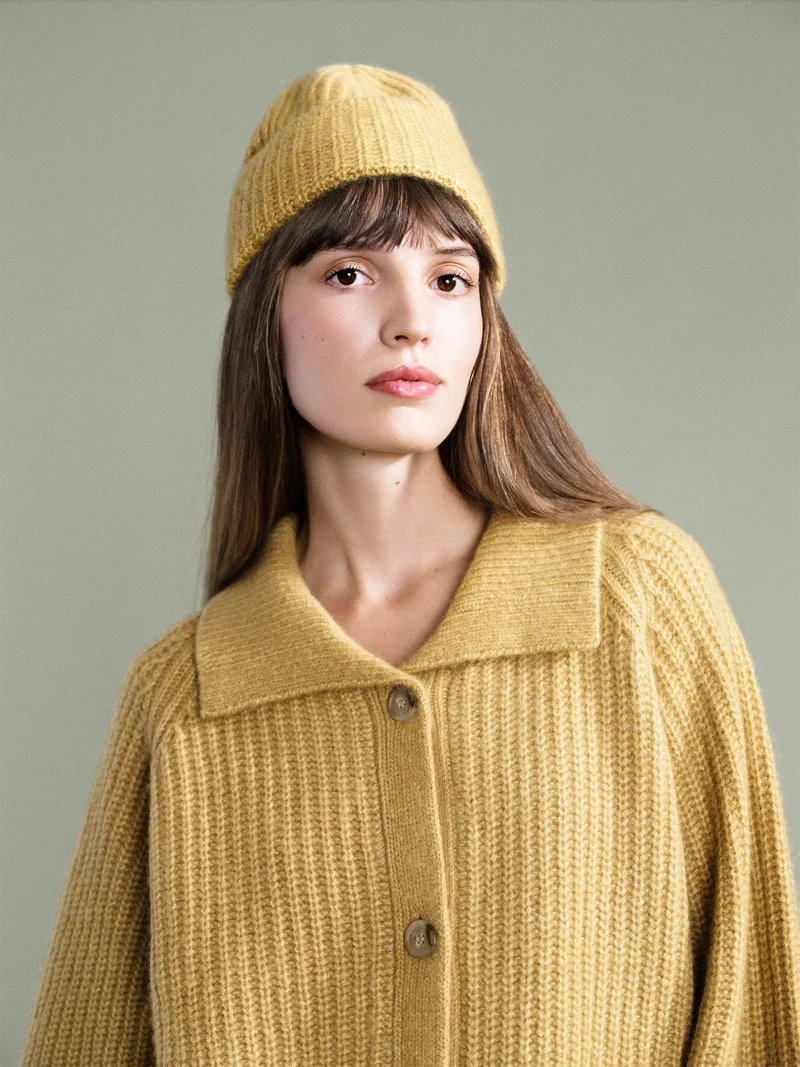 Image of Cashmere Ribbed Beanie