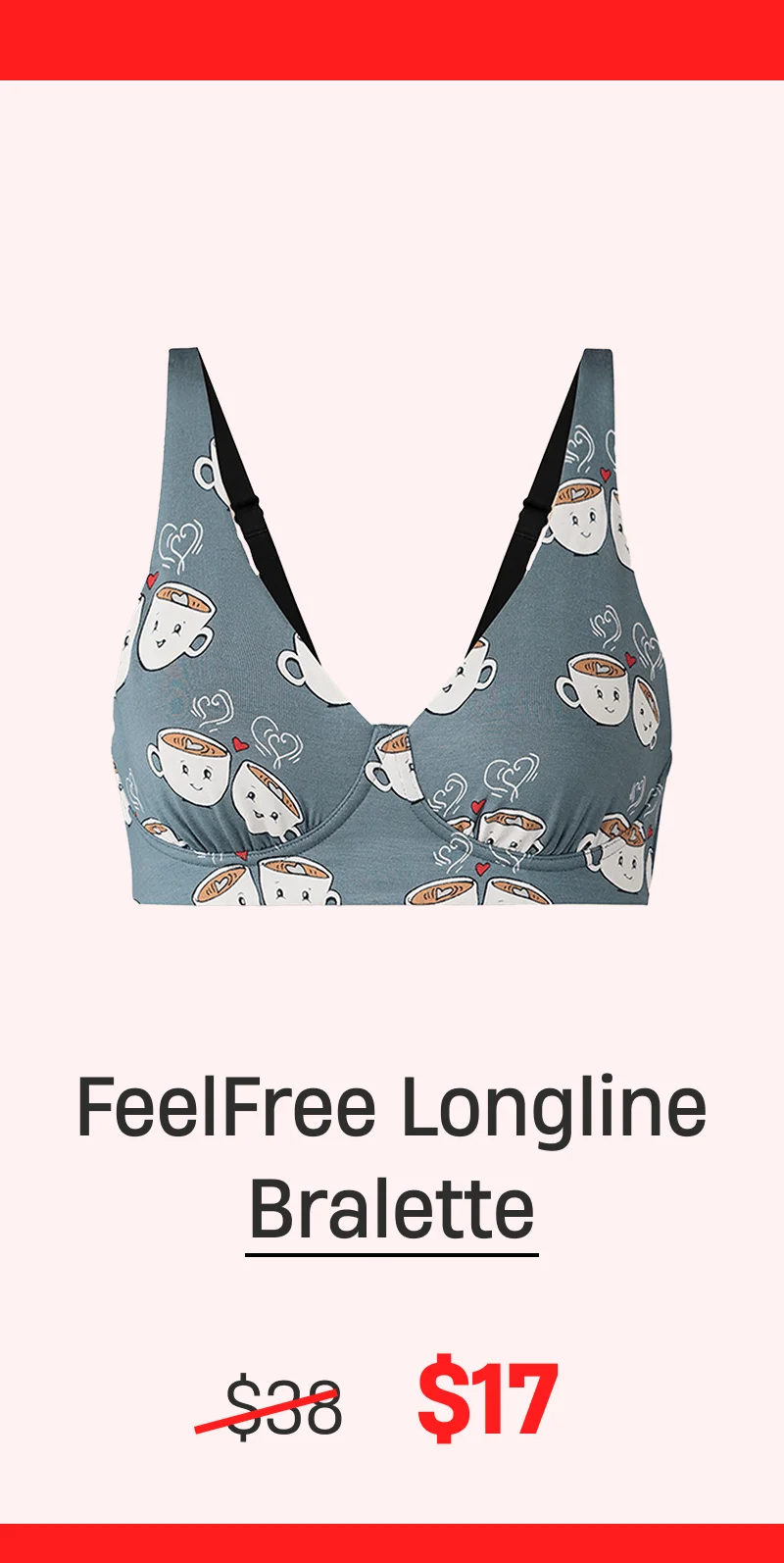 FeelFree Longline Bralette | $17