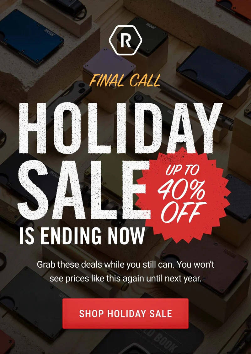 Final Call: Holiday Sale Up to 40% Off is Ending Now