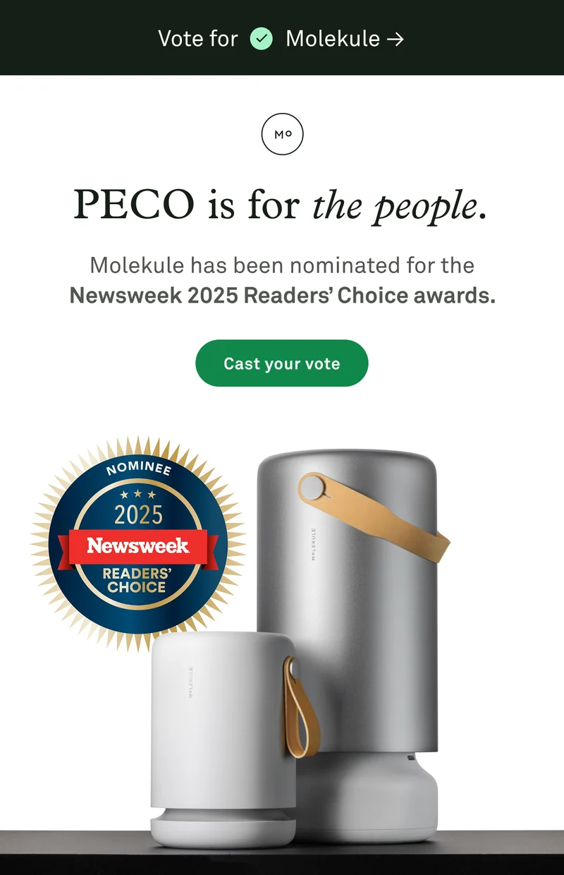 Molekule has been nominated for the Newsweek 2025 Readers' Choice awards