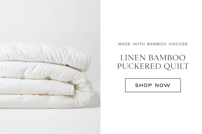 Shop The Linen Bamboo Puckered Quilt
