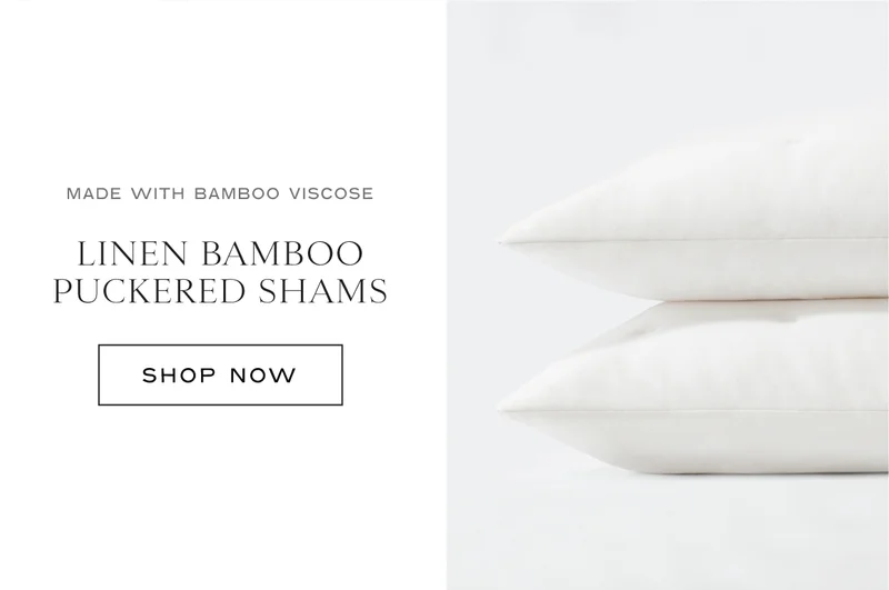 Shop The Linen Bamboo Puckered Shams