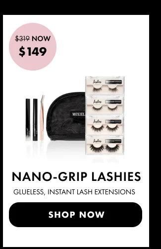 Image of Nano-Grip Lashies set with instant lash extensions, discounted from $319 to $149
