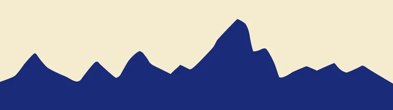 Silhouette of a mountain range.