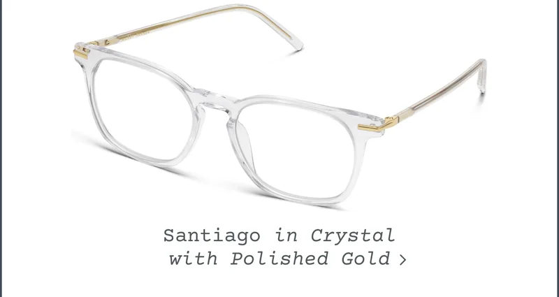 Santiago in Crystal with Polished Gold