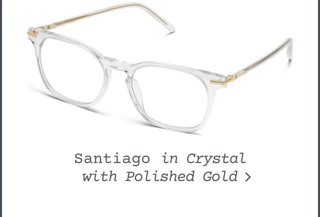 Santiago in Crystal with Polished Gold