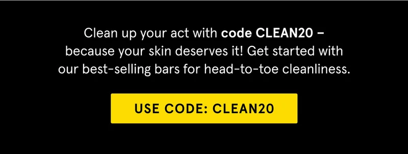 Spring Clean Your Skincare Routine! Grab our 'Clean' essentials at 20% off. - USE CODE: CLEAN20