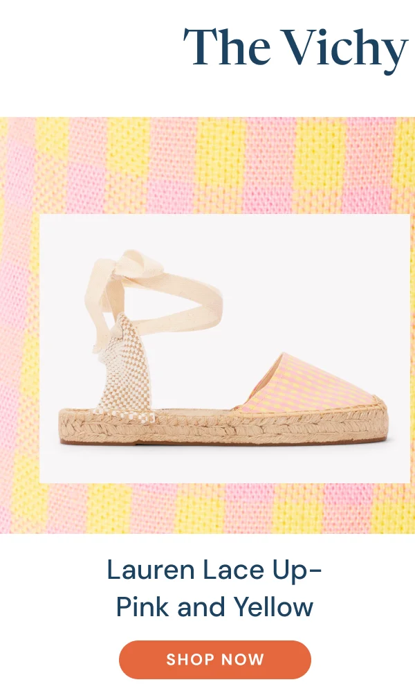 Lauren Lace Up- Pink and Yellow