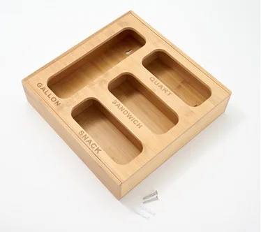 Cella Bamboo Zip Top Food Storage Bag Organizer