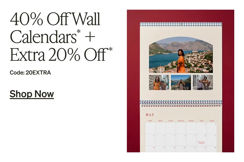 50% Off Metal Ornaments + 40% Off Wall Calendars + Extra 20% Off