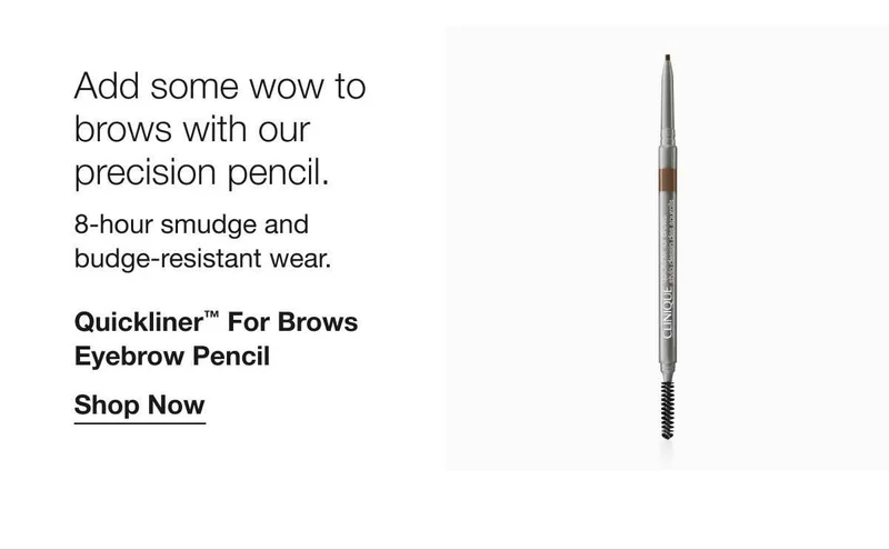 Add some wow to brows with our precision pencil. | 8-hour smudge and budge-resistant wear. | Quickliner™ For Brows Eyebrow Pencil | Shop Now