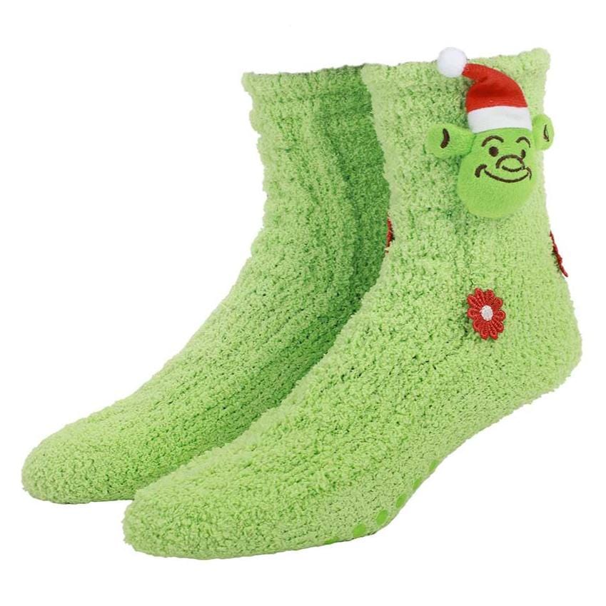 Image of Shrek Santa 3D Chenille Women's Crew Sock