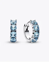 Light Blue Hoop Earrings