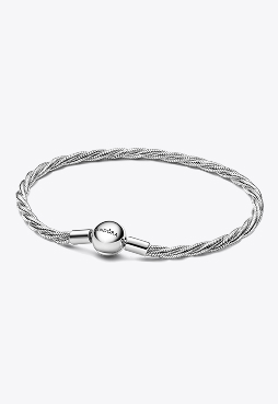 Round Pandora Clasp Twisted Snake Chain