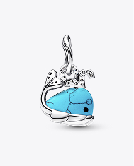 Turquoise-Coloured Whale Dangle Charm