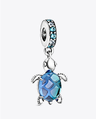 Murano Glass Sea Turtle Dangle Charm