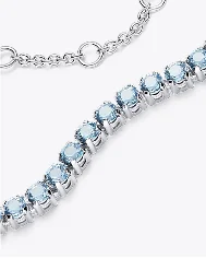 Sparkling Light Blue Tennis Bracelet