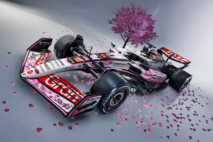 🌸 Haas F1 Unveils Sakura-Inspired Livery for Japanese Grand Prix