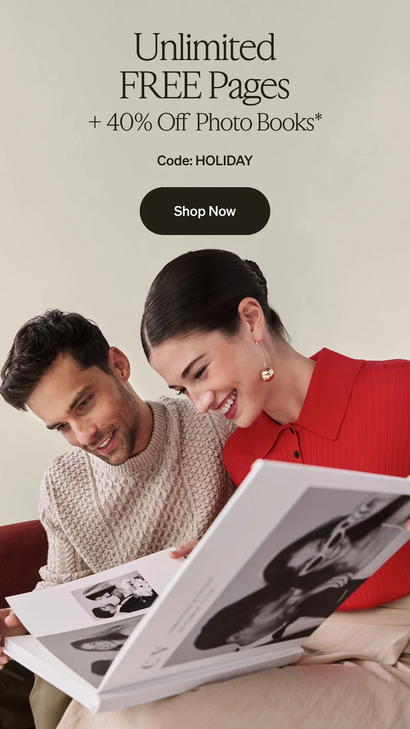 Unlimited Free Pages + 40% Off Photo Books