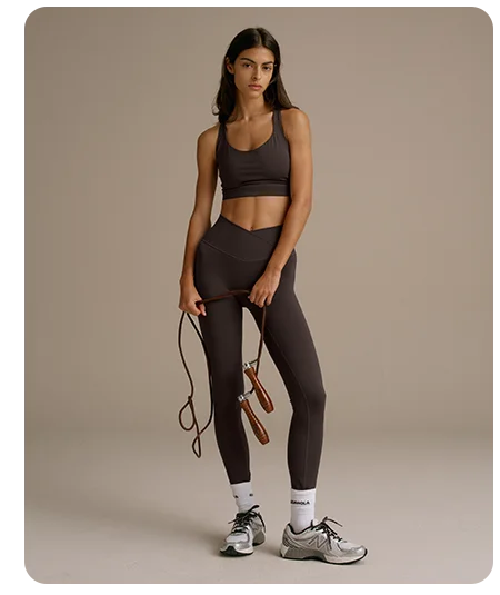 Ultimate Wrap Over Leggings - Coffee Bean
